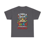 It Takes a Special Teacher Tee | Colorful Book & Flowers Teacher Shirt
