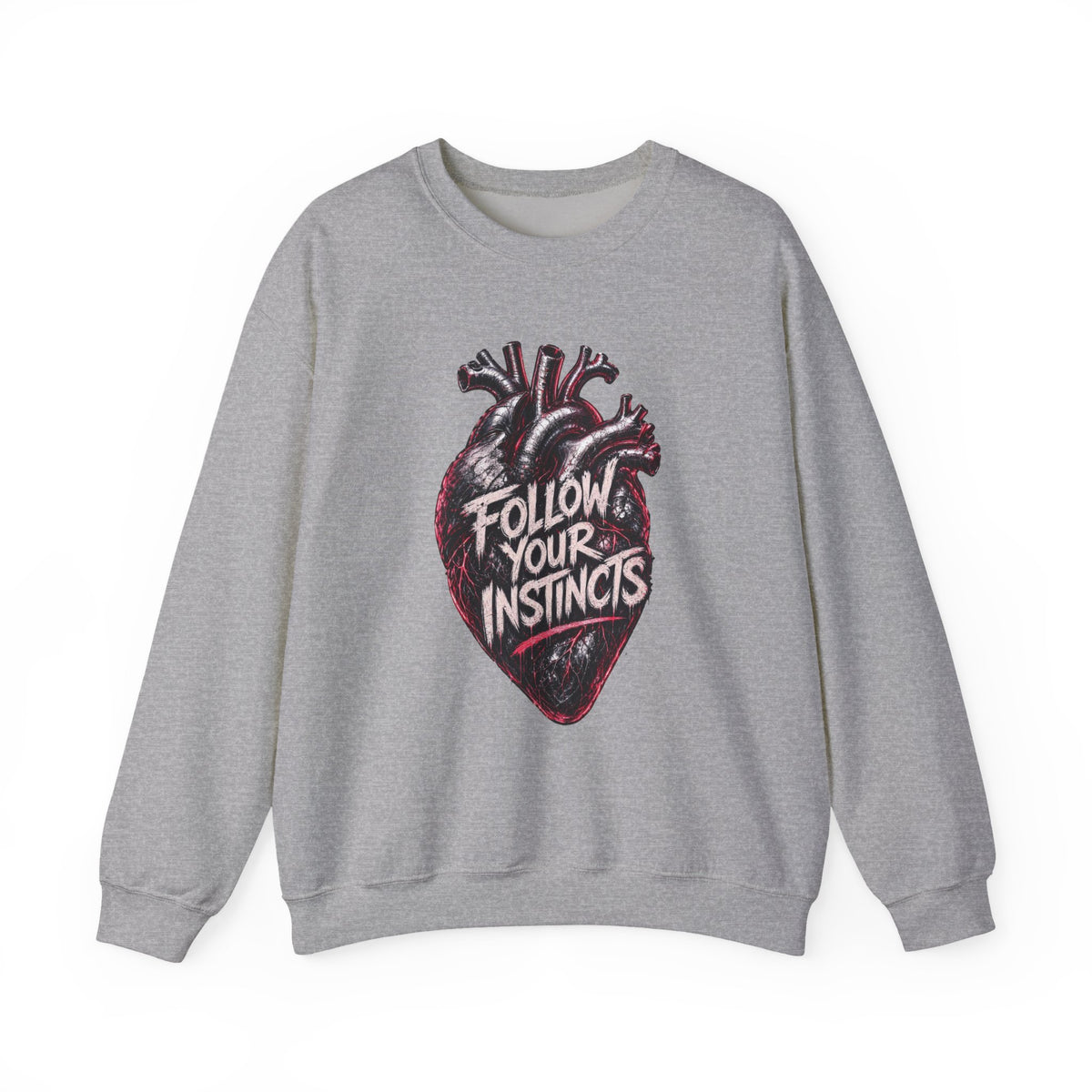 Anatomical Heart 'Follow Your Instincts' Sweatshirt | Hand-Drawn Graphic