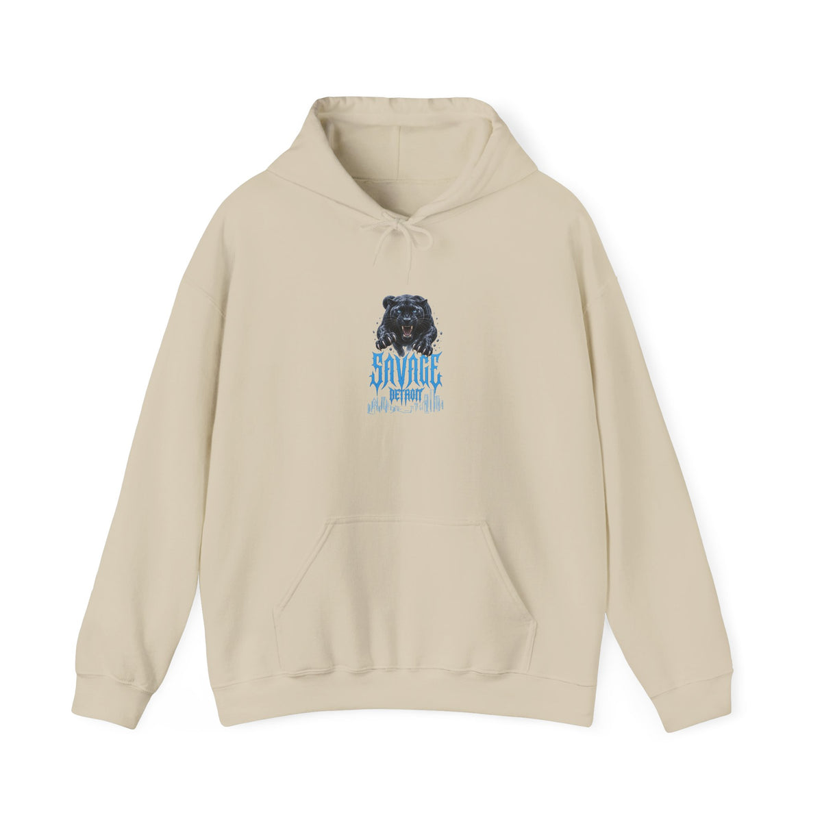 Black Bear Illustration Savage Snowcap Hoodie | Wilderness Mountain Graphic