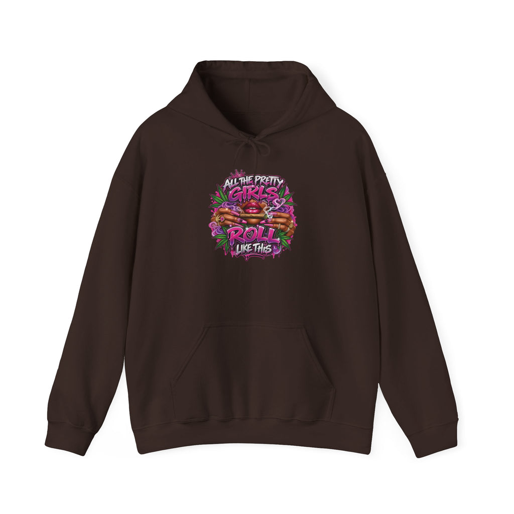 Girls Who Rock Roll Skate Hoodie | Retro Neon Skate Graphic