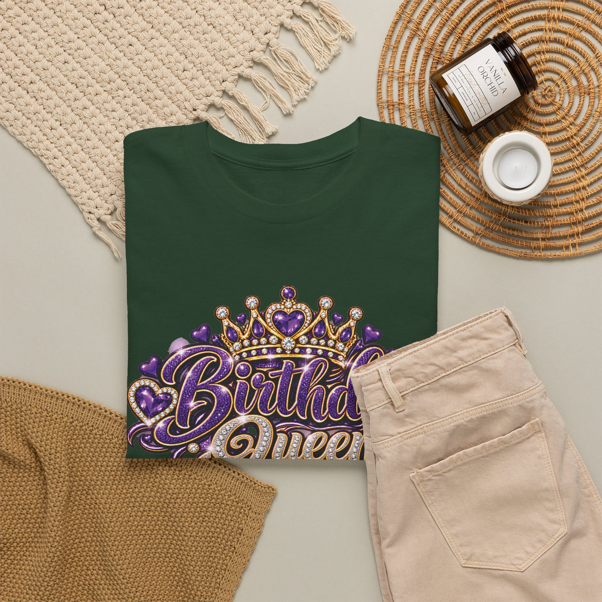 Birthday Purple Queen Graphic T-Shirt