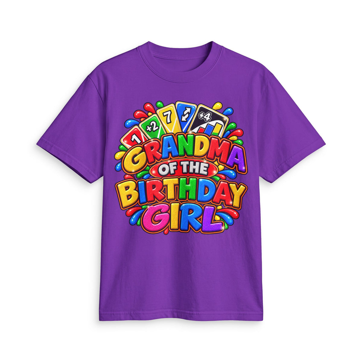 Grandma of the Birthday Girl T-Shirt | Colorful Birthday Design
