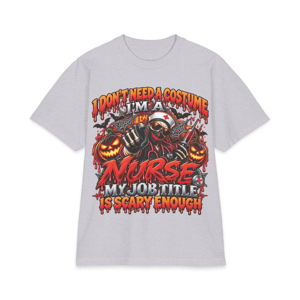 I Dont Need A Costume Im A Nurse Short Sleeve T-Shirt | Halloween Nurse Tee