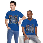 Detroit Legends collage T-Shirt | Motor City skyline, classic cars, musicians