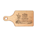 Christian Cross Scripture Engraved Wooden Cutting Board | Religious Kitchen Decor