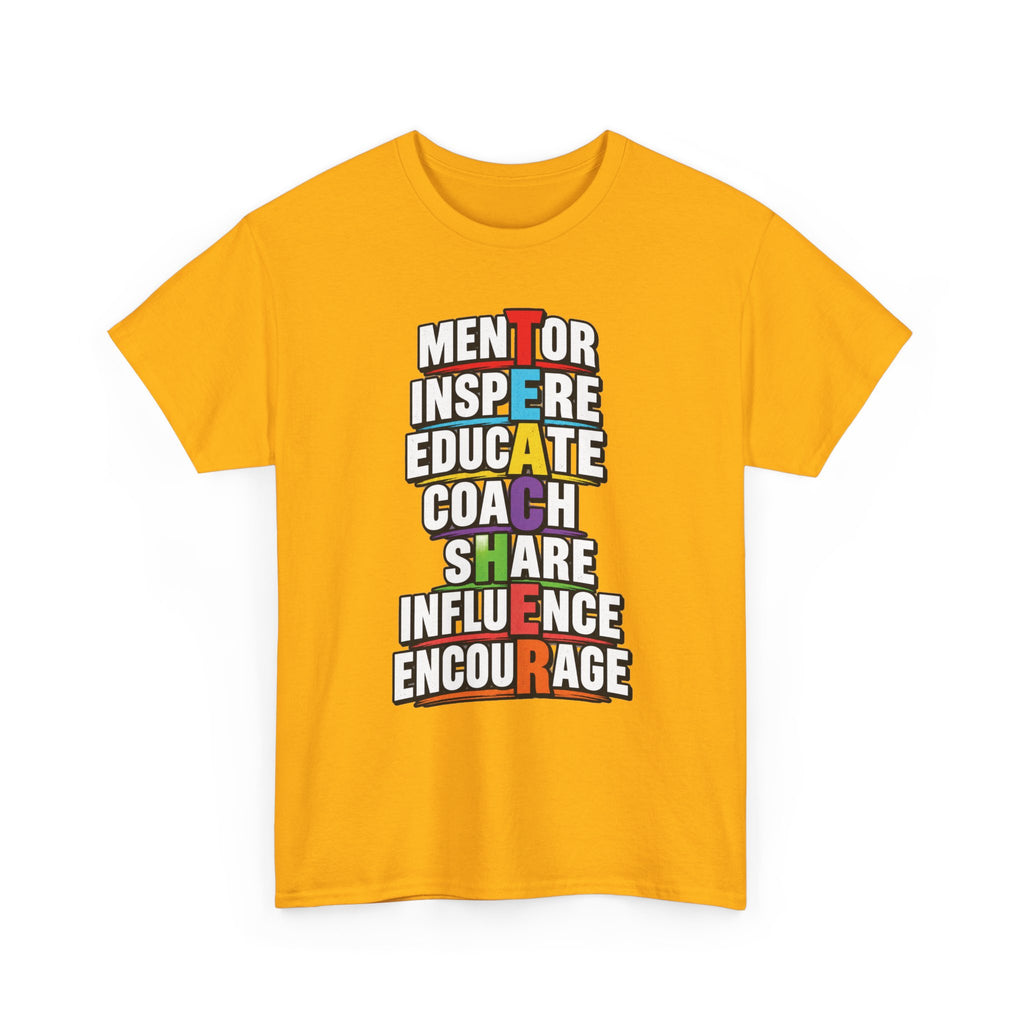 Mentor Inspire Educate Coach Share Influence Encourage T-Shirt | Typography