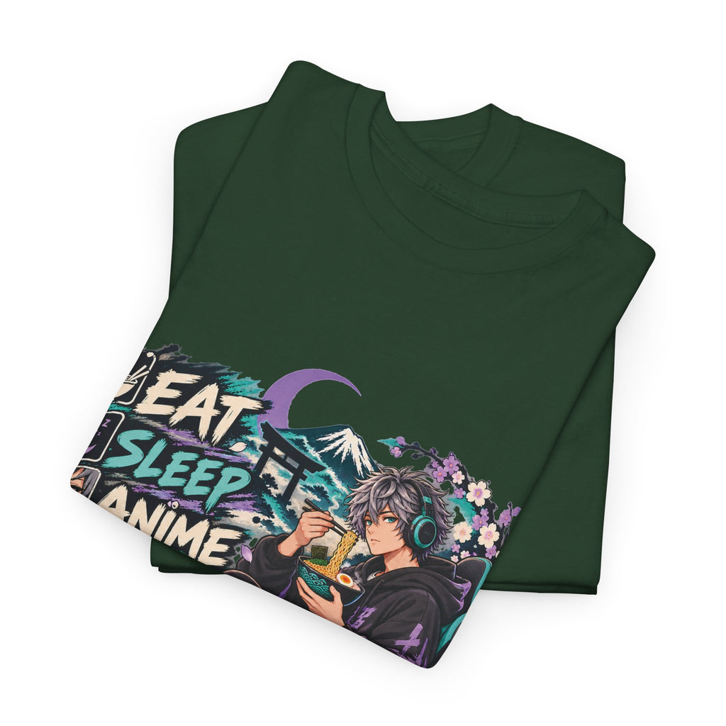 Eat Sleep Anime Gaming Repeat Video Game Graphic T-Shirt