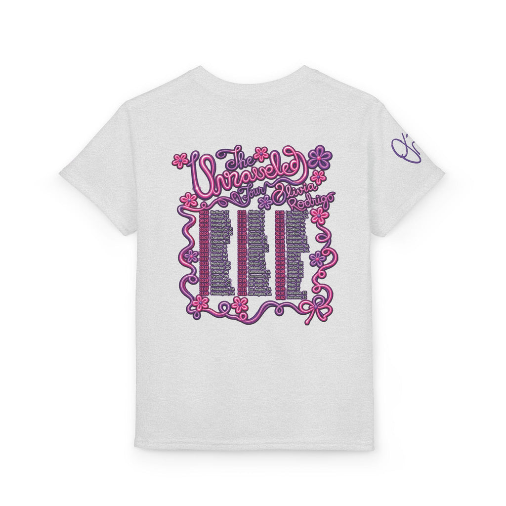 Olivia Rodrigo Pop Star Collage T-Shirt | Tour Dates Backprint