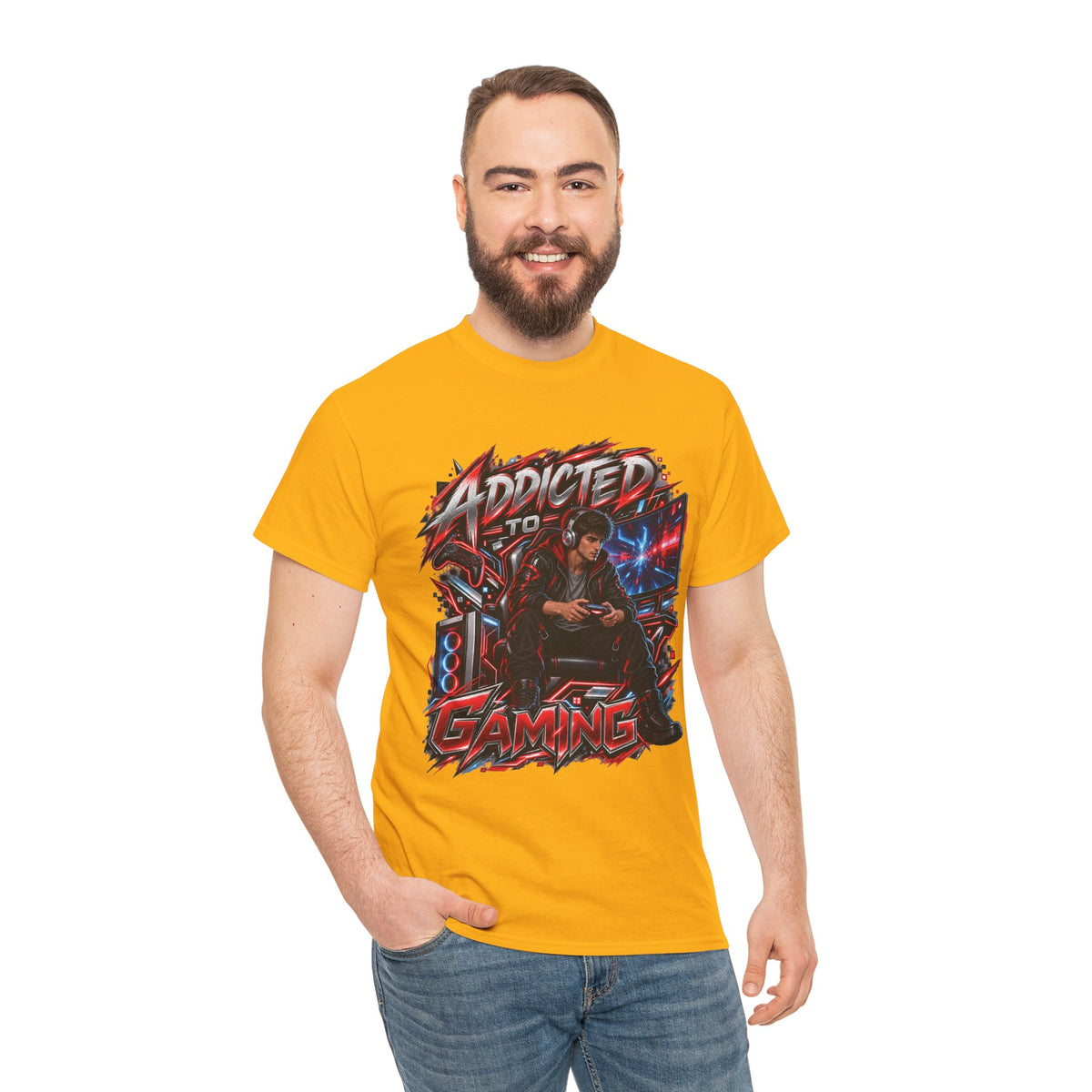 Addicted to Gaming Graphic T-Shirt
