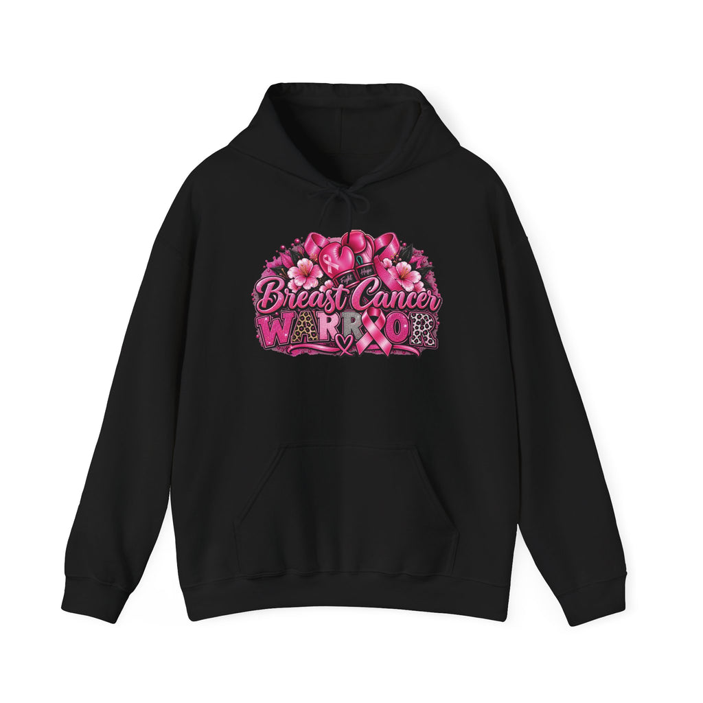 Breast Cancer Awareness Ribbon Floral Hoodie | Pink Support Design