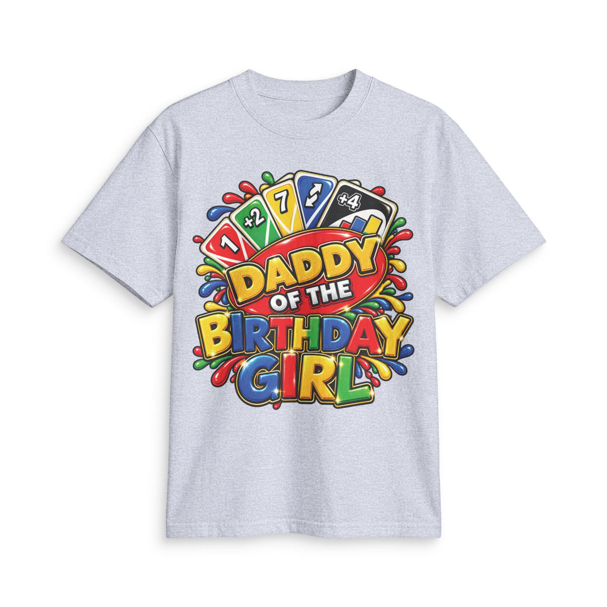 Daddy of the Birthday Girl T-Shirt | Colorful Birthday Dad Tee