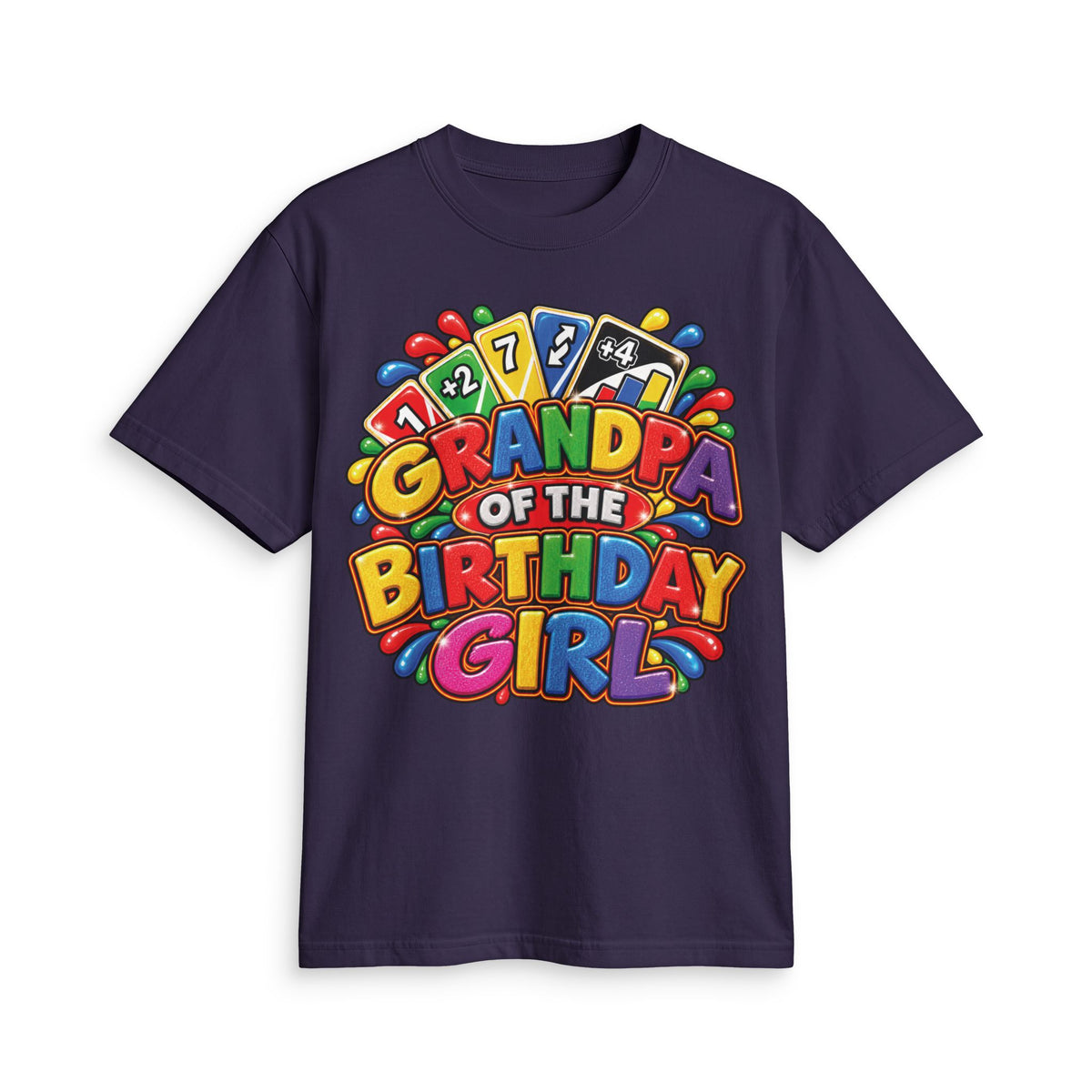 Grandpa of the Birthday Girl T-Shirt | Colorful Birthday Design