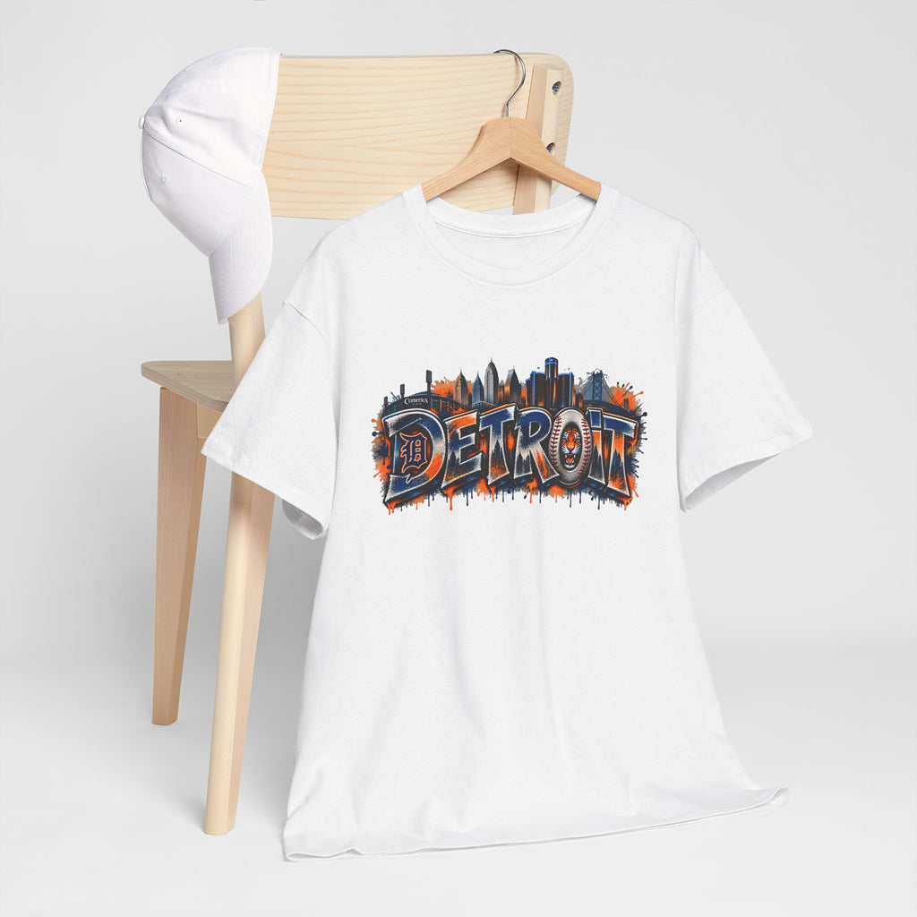 Detroit skyline graffiti T-Shirt | city skyline tee, urban street art