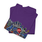 Detroit Skyline Collage T-Shirt | Motor City Landmarks, Vintage Neon Design