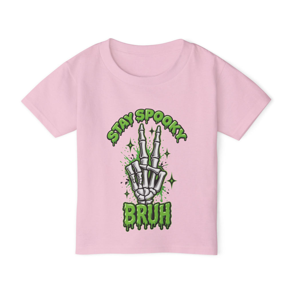Stay Spooky Bruh toddler t-shirt | Skeleton hand graphic, Halloween kids top