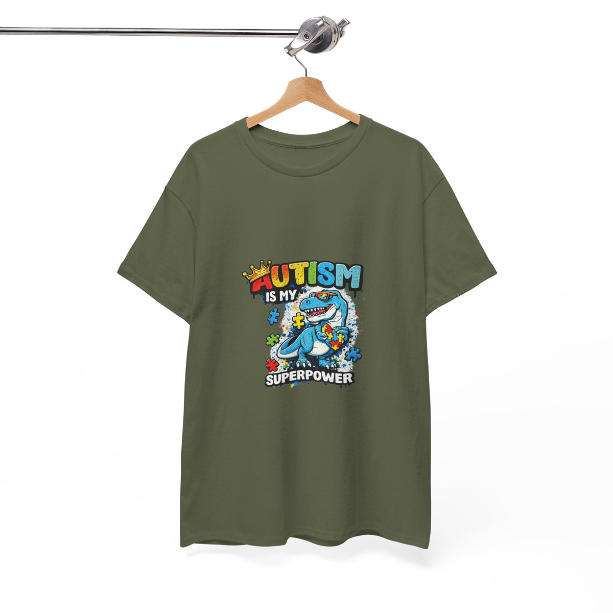 Autism Is My Superpower T-Shirt | Puzzle Piece Shark Design
