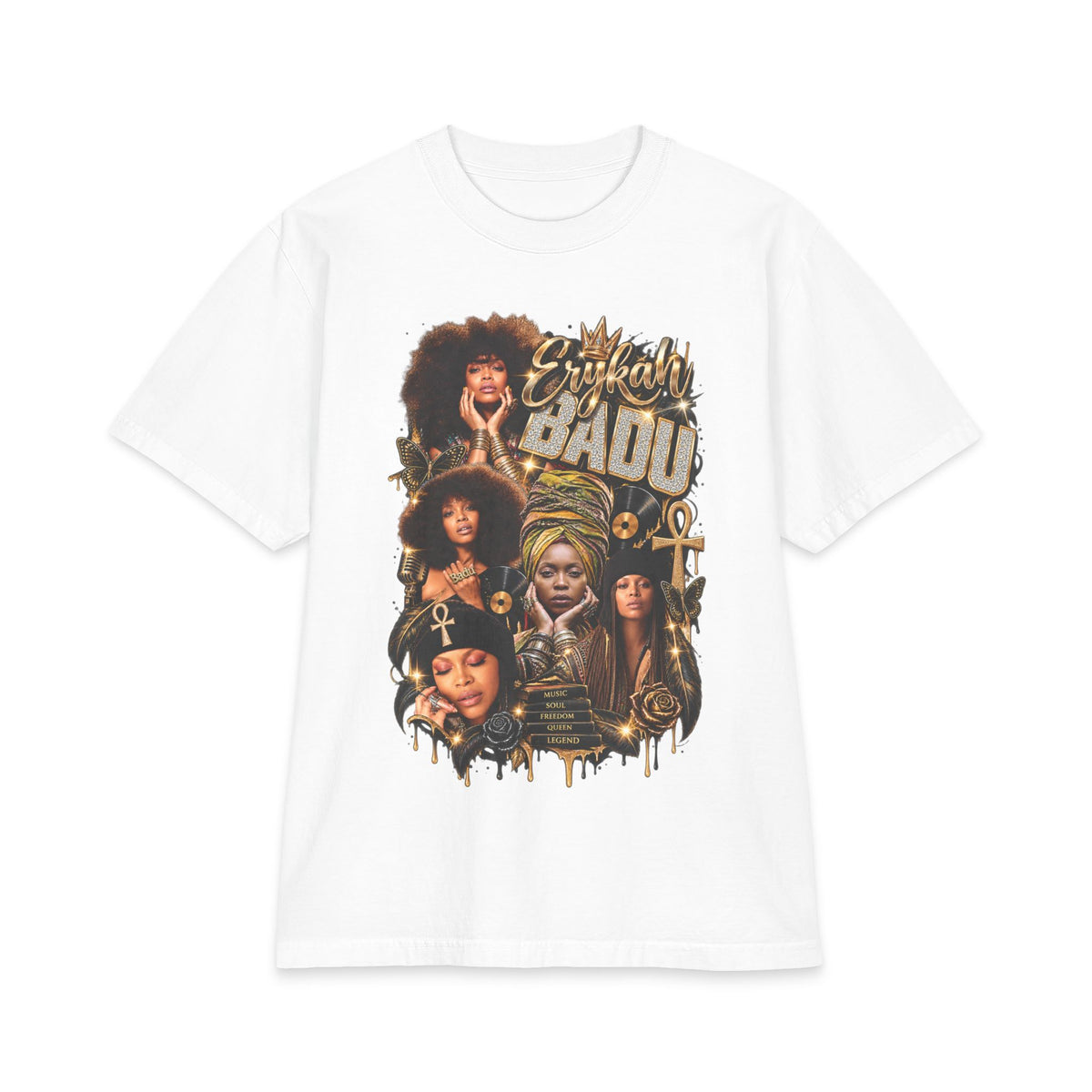 Badu Afro Queens Collage T-Shirt | Retro Soul Portraits