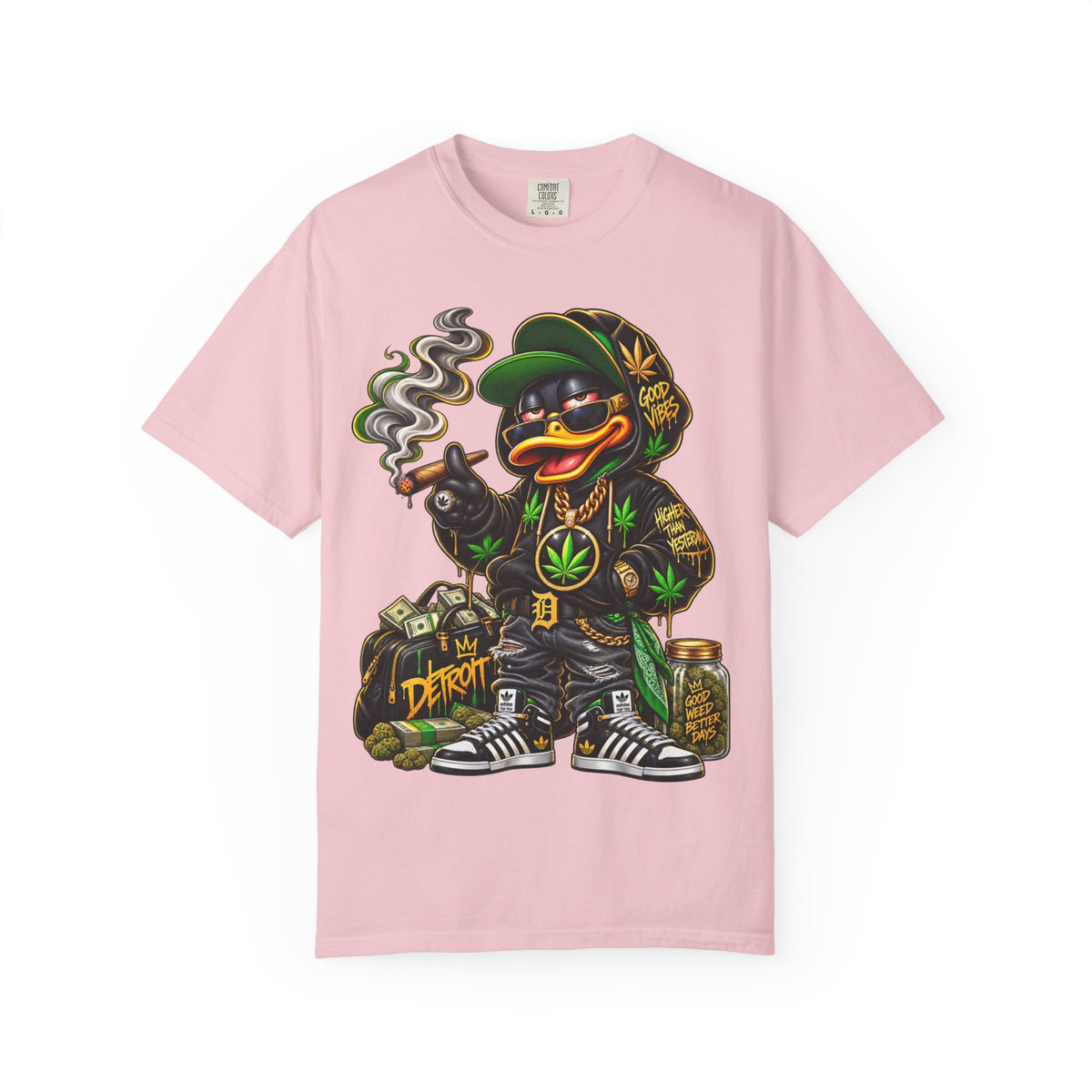 Weed Duck Character T-shirt | Smoking Duck Graphic Tee