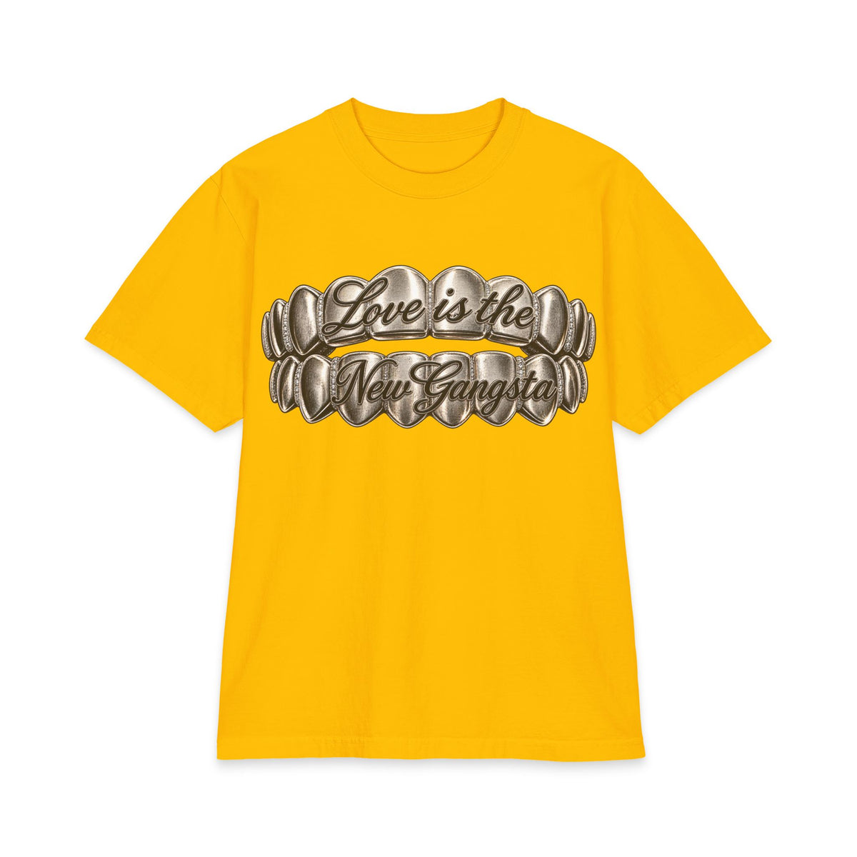 6lack Love Is the New Gangsta T-Shirt | Metallic Grillz Script, Back Number 6 Design