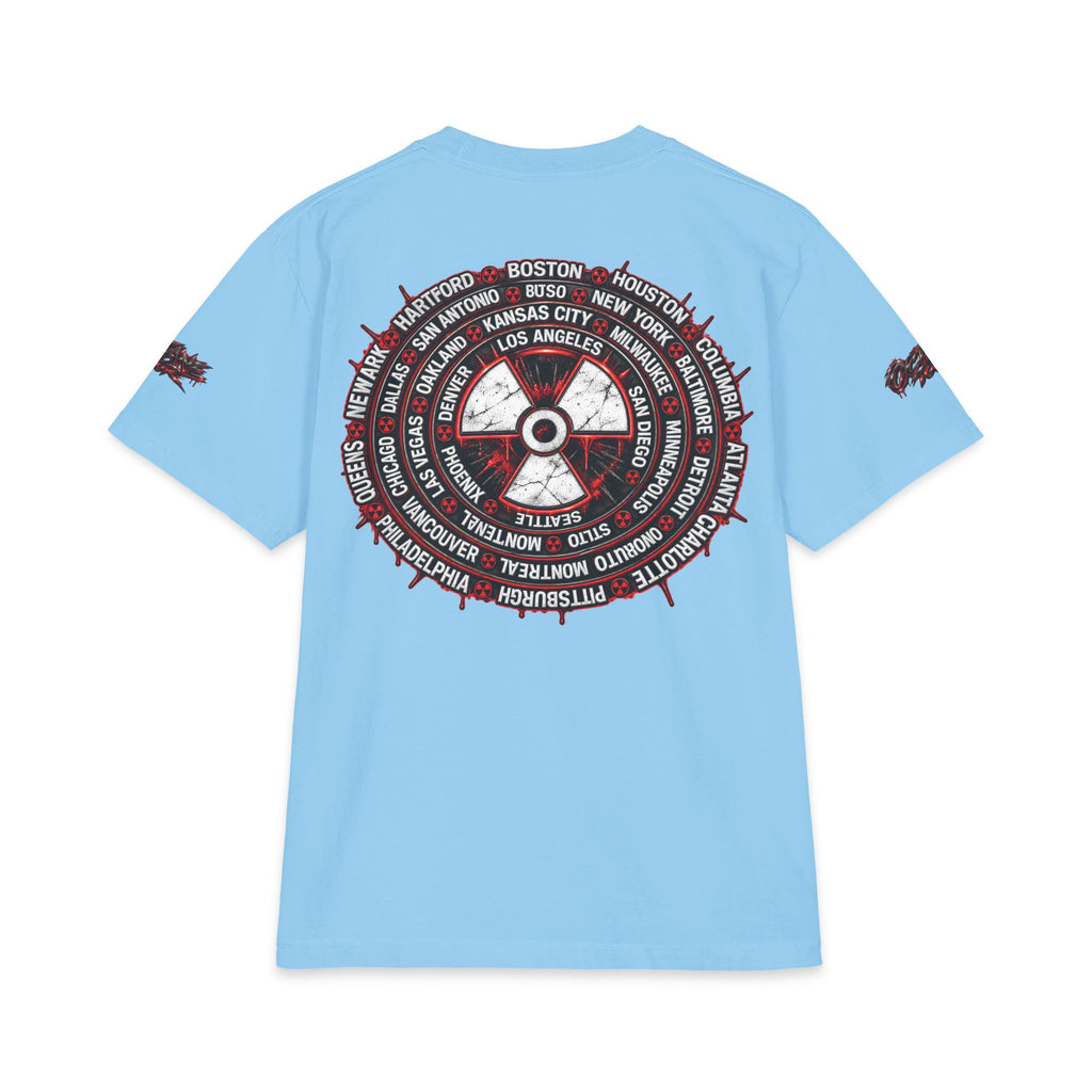 Don Toliver Alien Skull with Spiked Biohazard Wheel T-Shirt | Grunge Horror Tee