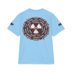 Don Toliver Alien Skull with Spiked Biohazard Wheel T-Shirt | Grunge Horror Tee