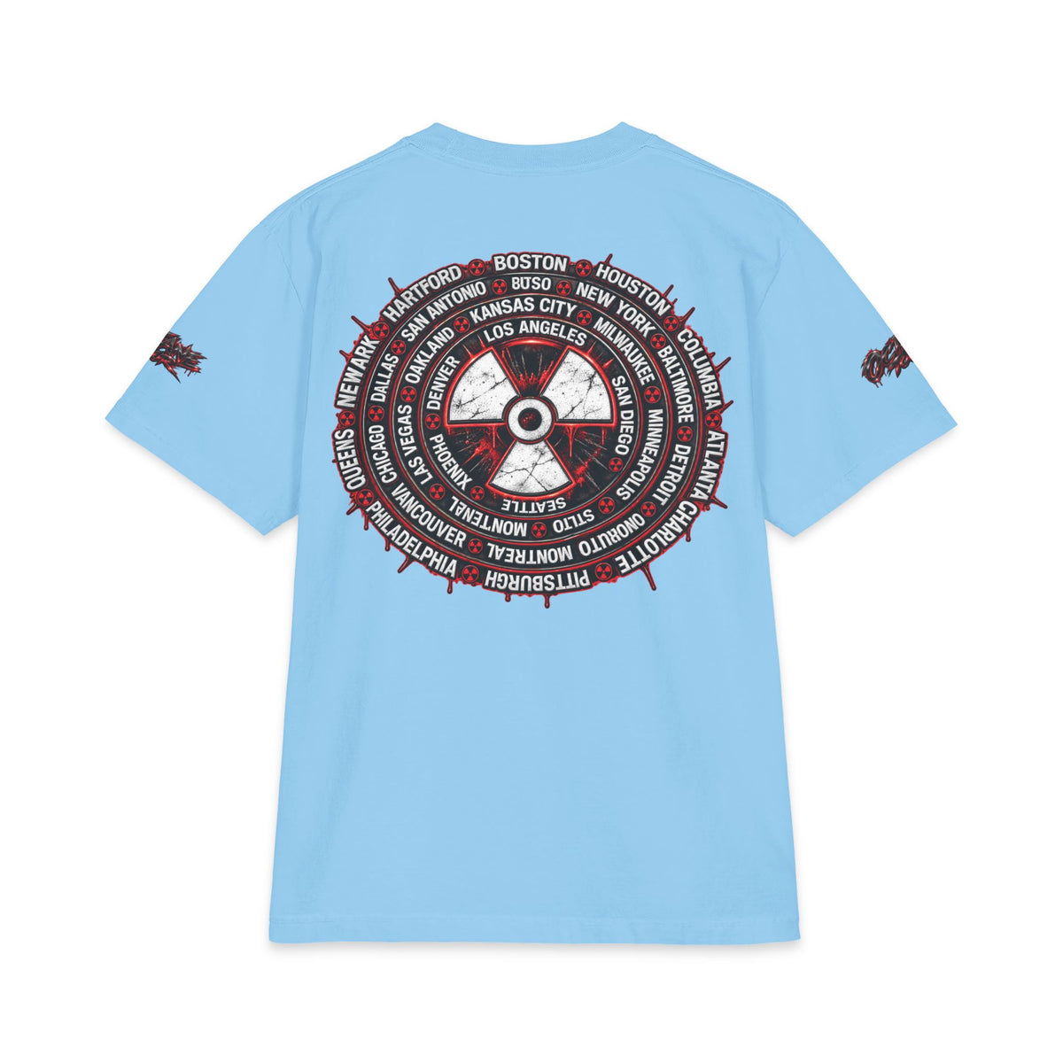 Don Toliver Alien Skull with Spiked Biohazard Wheel T-Shirt | Grunge Horror Tee