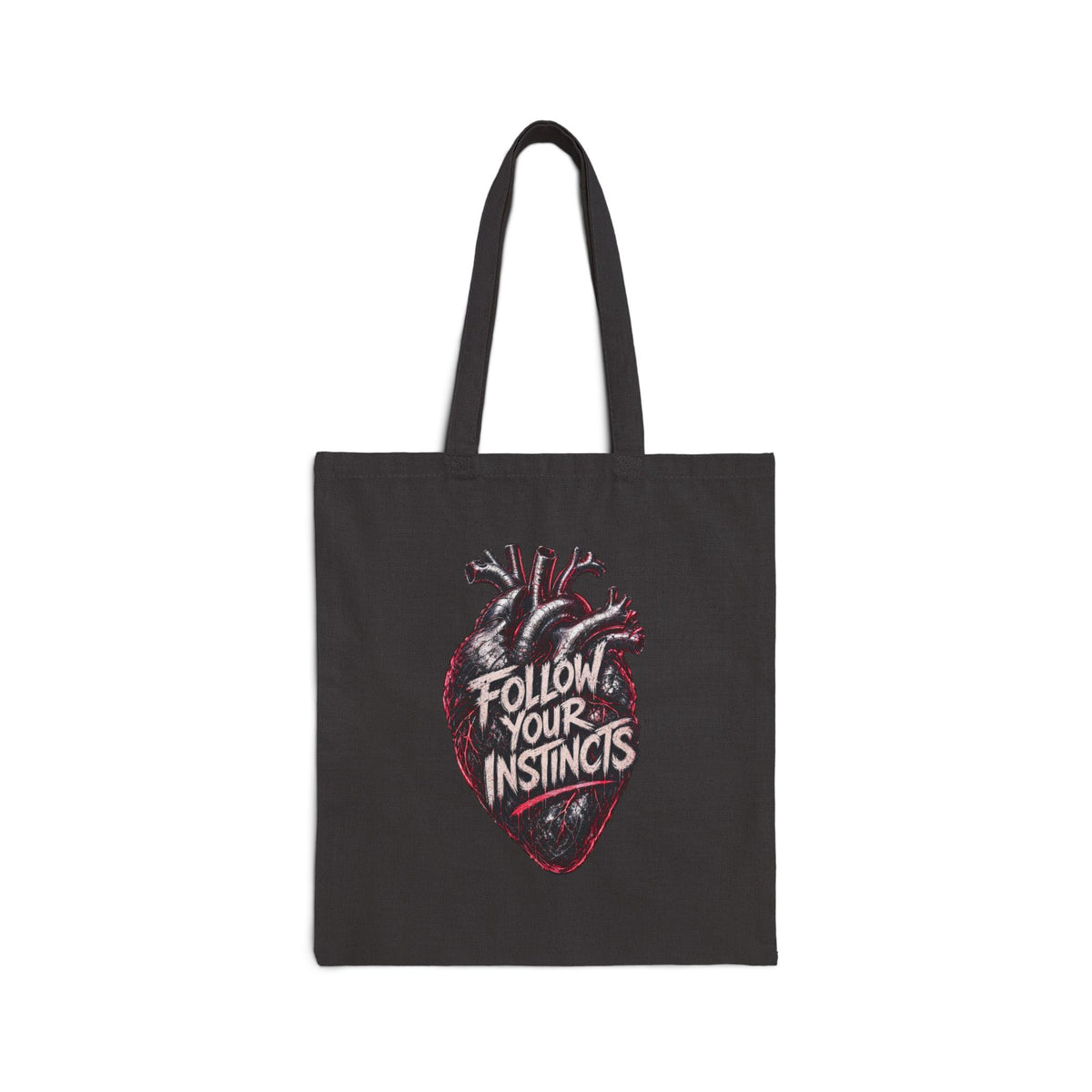 Anatomical Heart 'Follow Your Instincts' Tote Bag | Canvas Market Bag