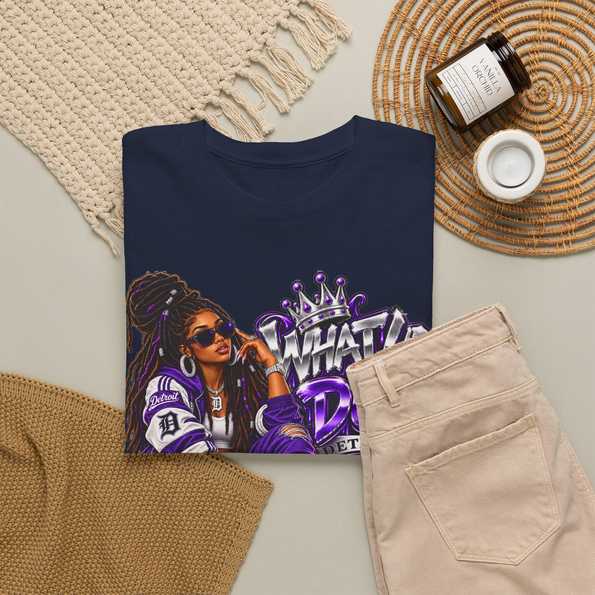 Detroit Queen what up doe Graphic Tee | Urban Streetwear, Purple Drip Art
