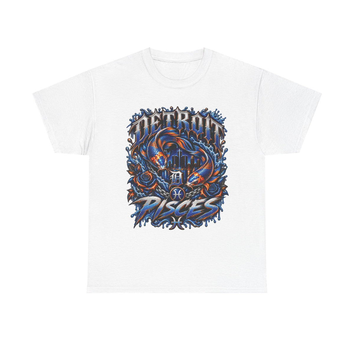 Detroit Pisces T-Shirt | Astrological Fish Detroit City Zodiac Design