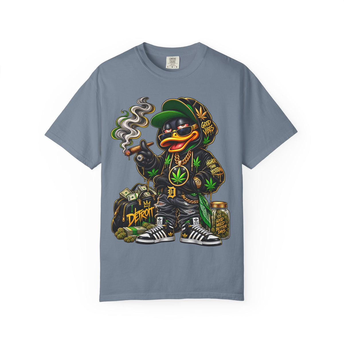 Weed Duck Character T-shirt | Smoking Duck Graphic Tee