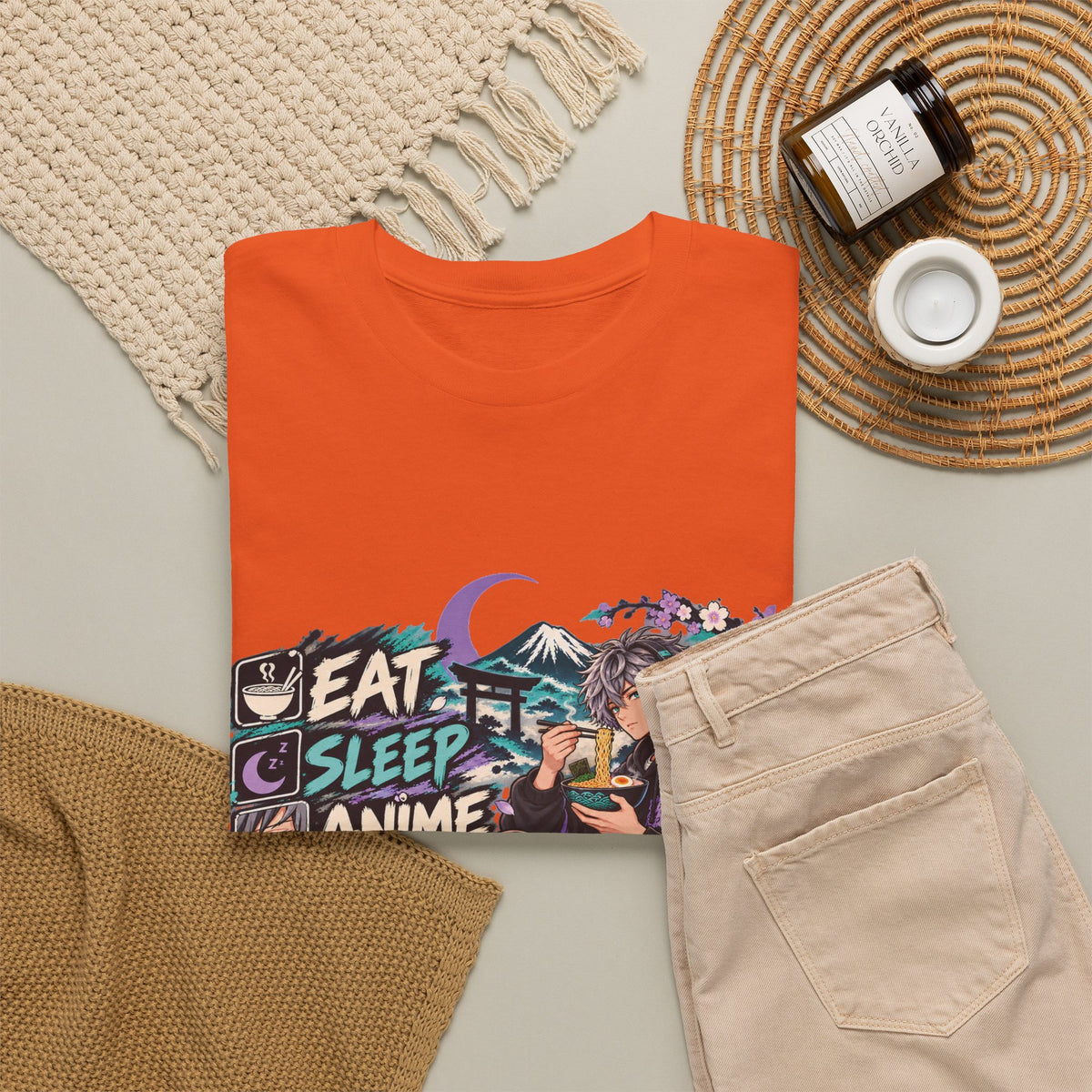 Eat Sleep Anime Gaming Repeat Video Game Graphic T-Shirt