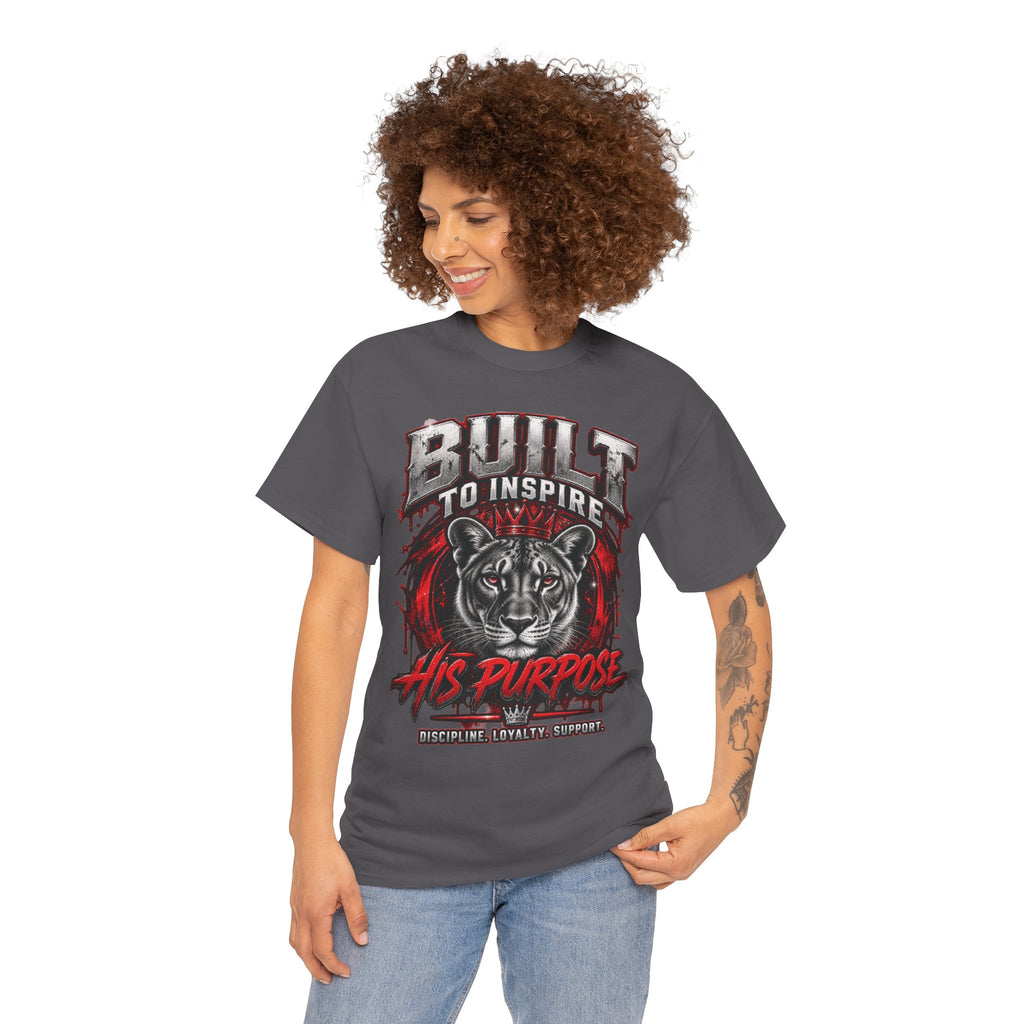 Built to Inspire His Purpose Couples Tiger Graphic T-Shirt