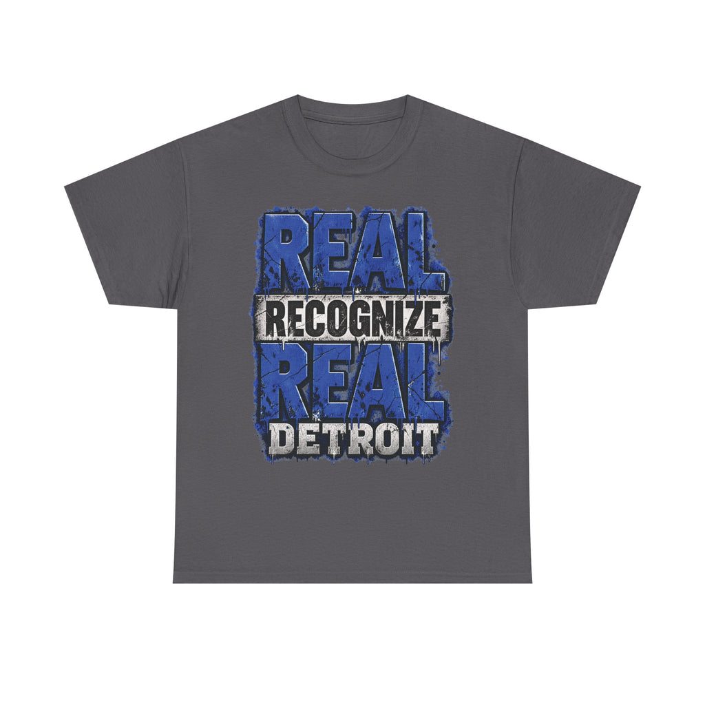 Real Recognize Real Detroit T-Shirt | Detroit Pride Tee, Urban Text Design
