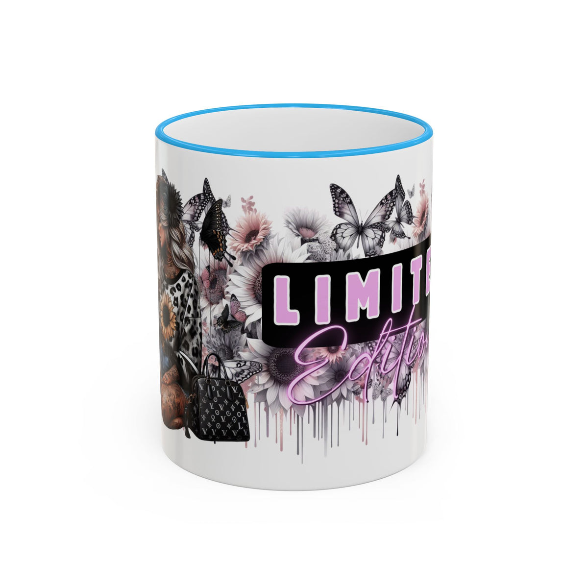 Limitless Beauty Mug | Accent Rim & Handle Ceramic Coffee Cup