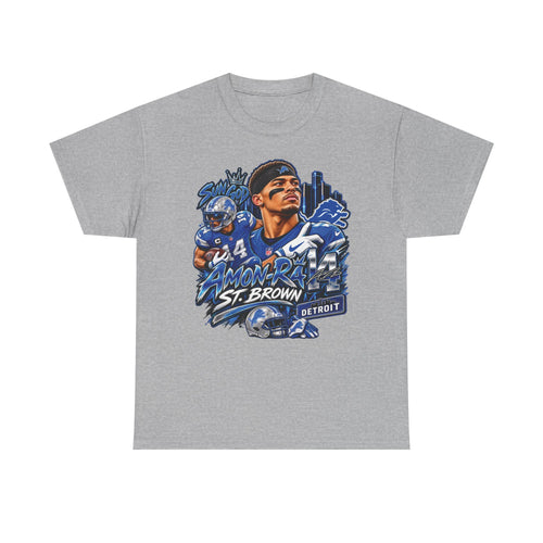 Amon-Ra St. Brown Detroit Football Tee | NFL Lions Player Graphic