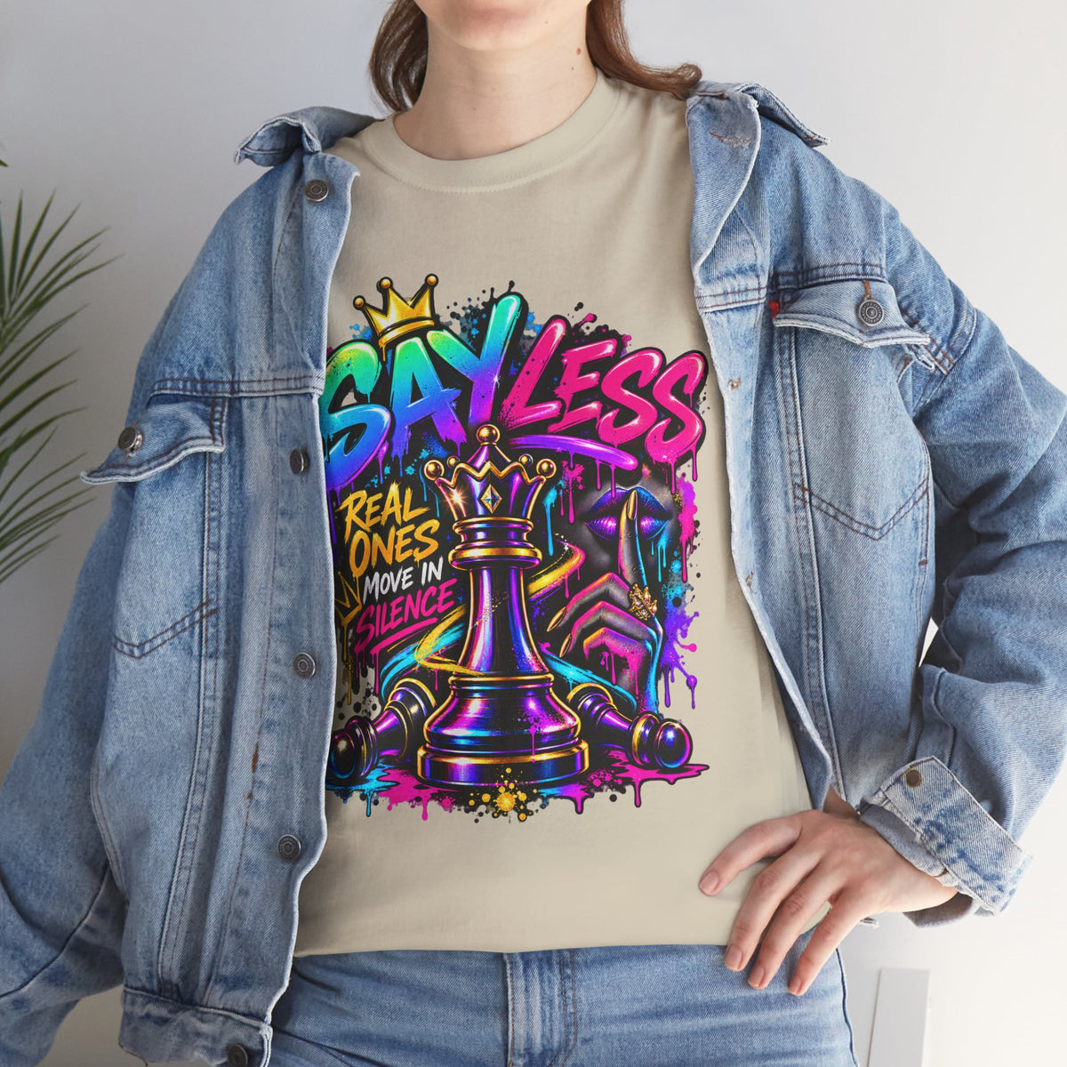 Say Less Chess King Tee | Graffiti Chess Piece Streetwear