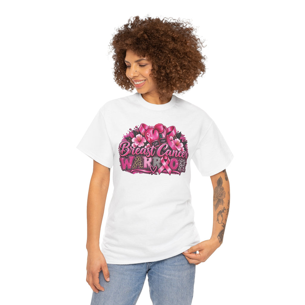 Breast Cancer Ribbon Floral Tee | Awareness Pink Ribbon Shirt