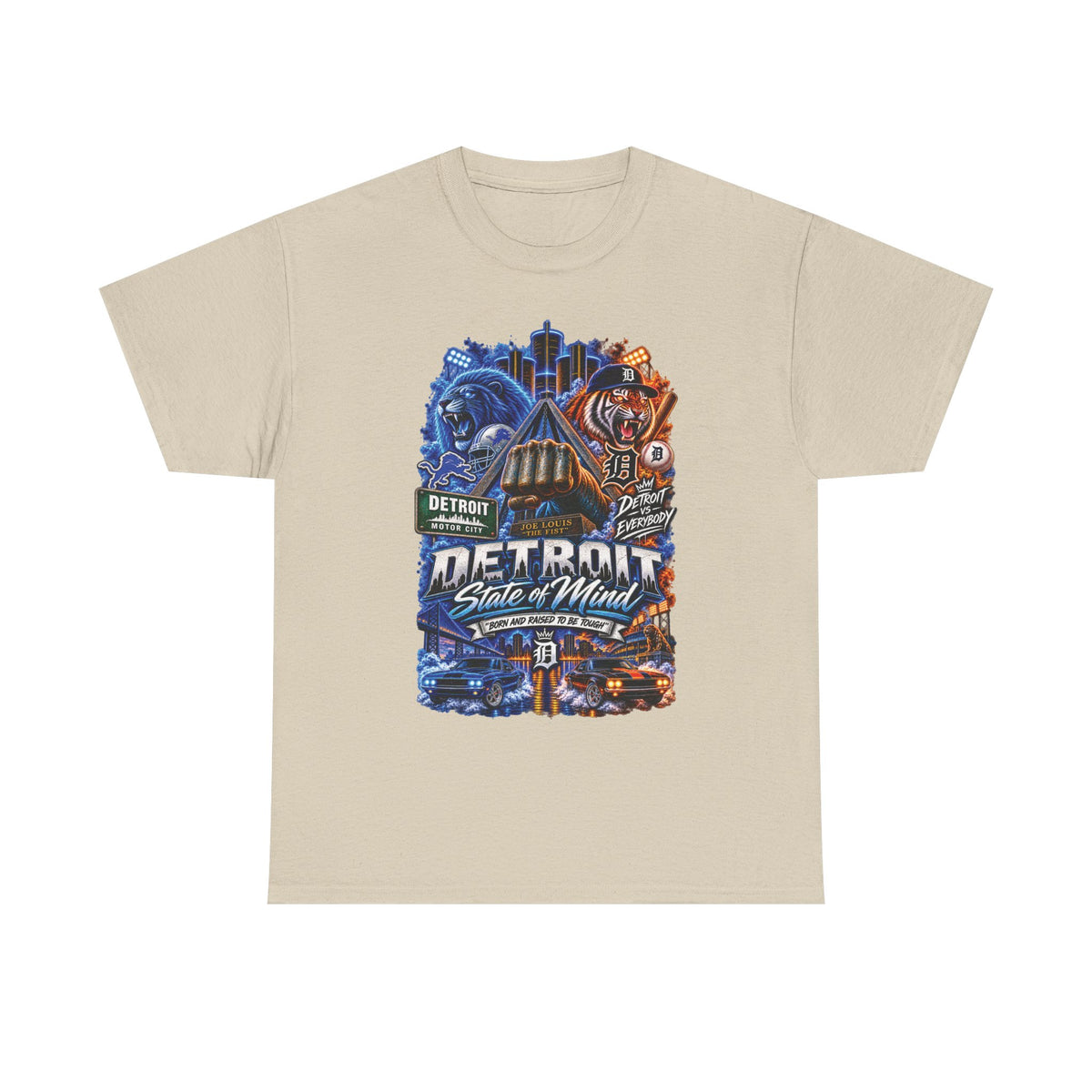 Detroit State of Mind T-Shirt | City Skyline, Motor City Collage