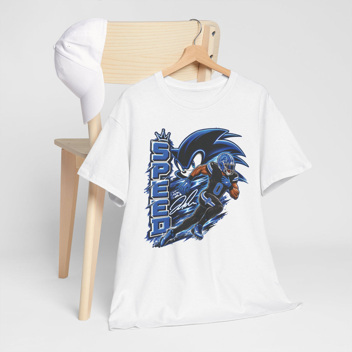 Speed Demon Sonic character Tee | Retro Gaming graphic shirt