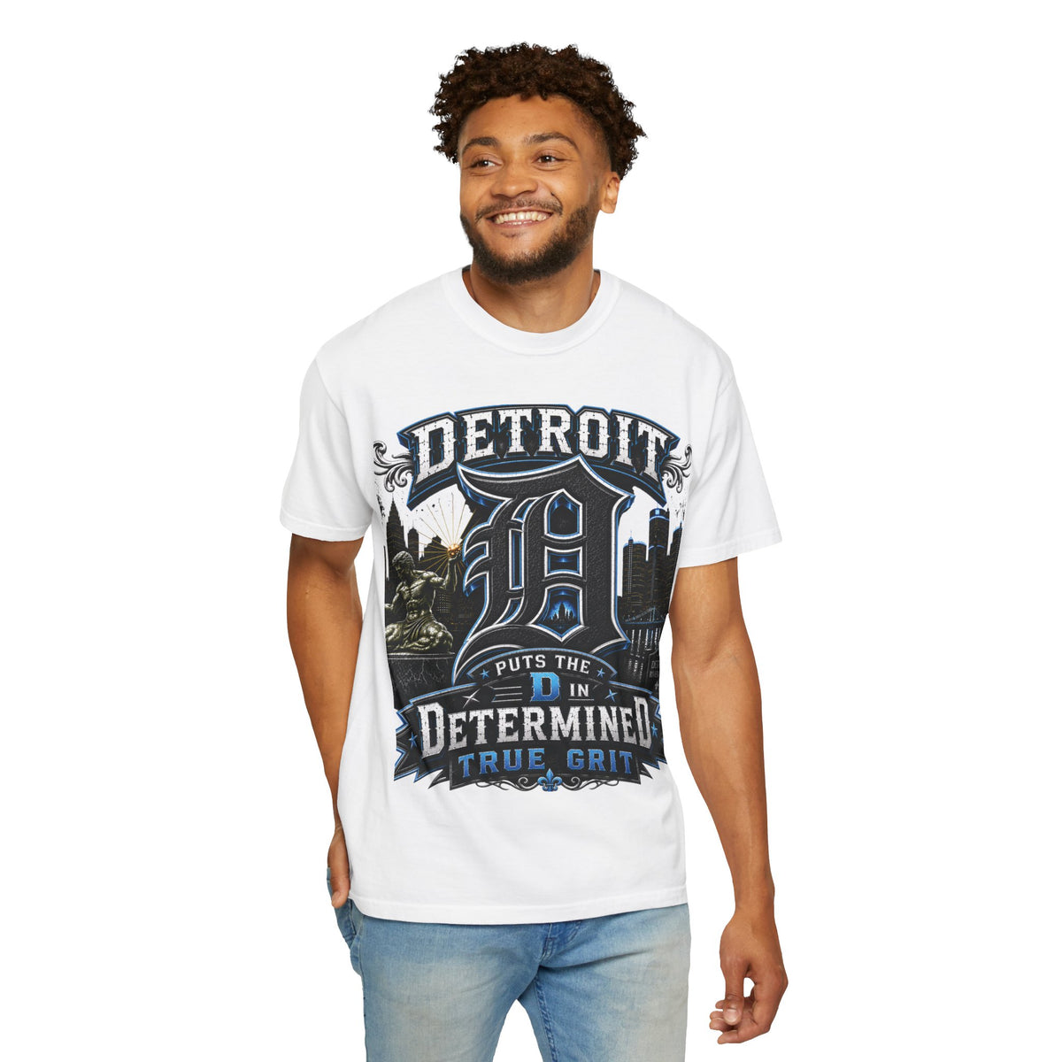 Detroit D Old English Logo T-Shirt | Determined True Grit City Pride
