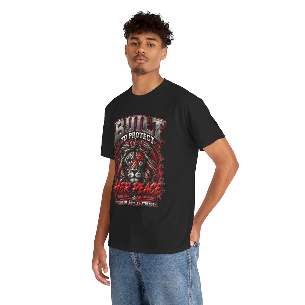 Built to Protect Her Peace Couples Graphic T-Shirt