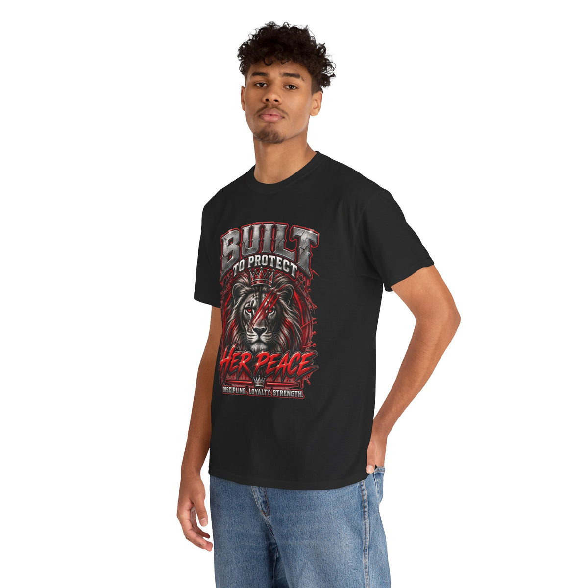 Built to Protect Her Peace Couples Graphic T-Shirt