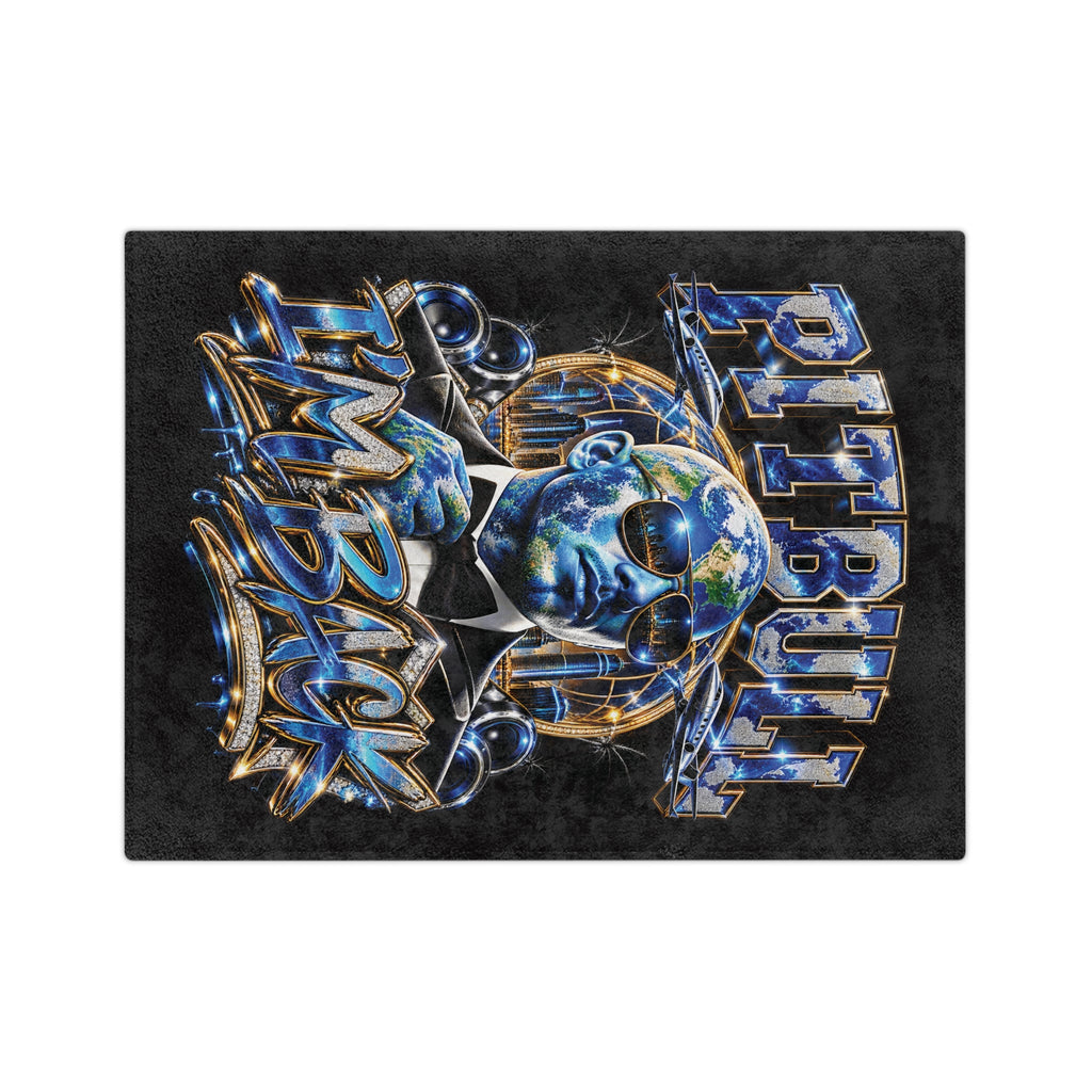 Pitbull I'm Back Blanket | Music Artist Portrait Velveteen Microfiber