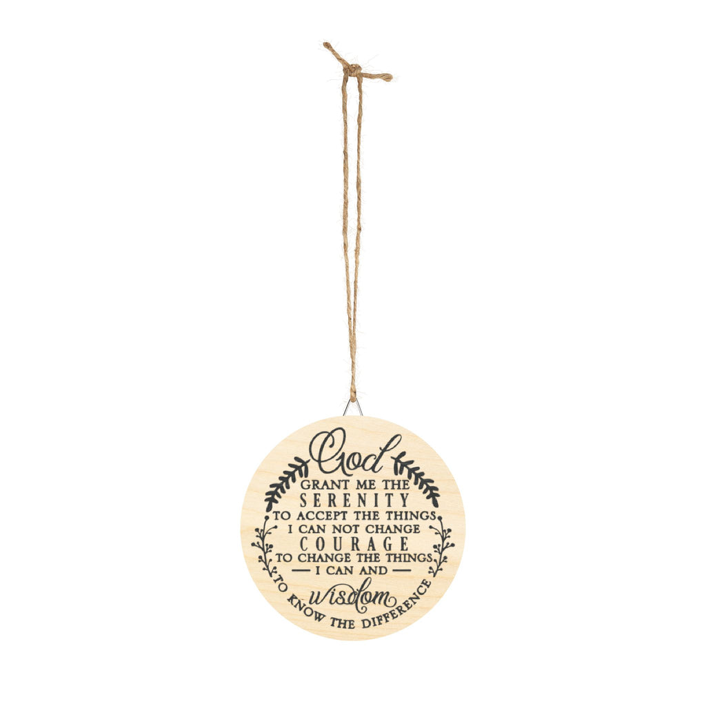Serenity Prayer Round Wood Sign | Spiritual Wall Decor