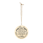 Serenity Prayer Round Wood Sign | Spiritual Wall Decor