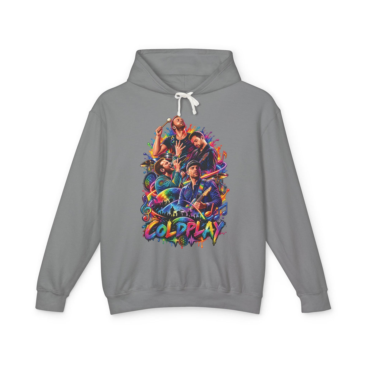 Coldplay band collage Hoodie | Colorful portrait graphic sweatshirt