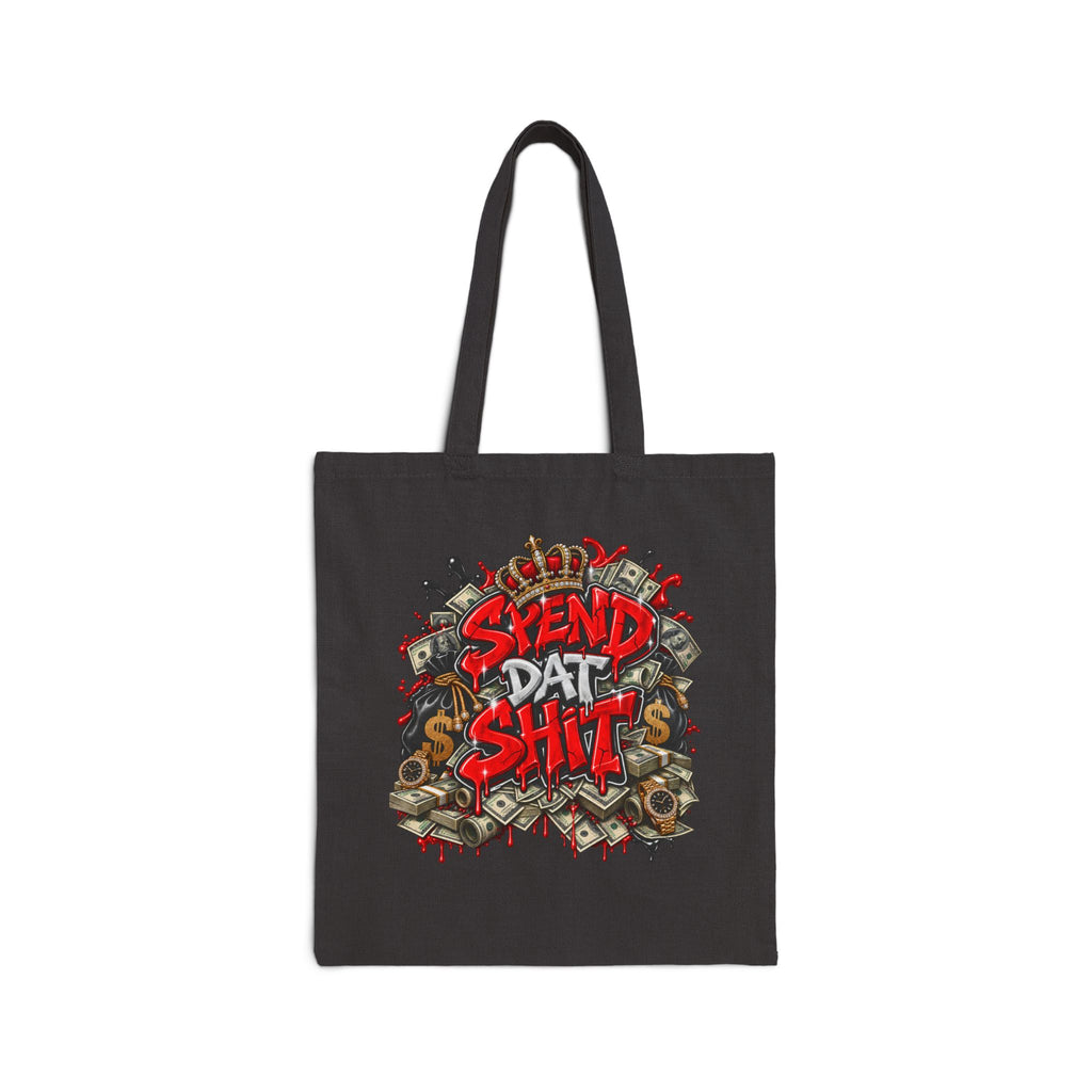 Spend Dat Shit Tote Bag | Graffiti Money Skull Design