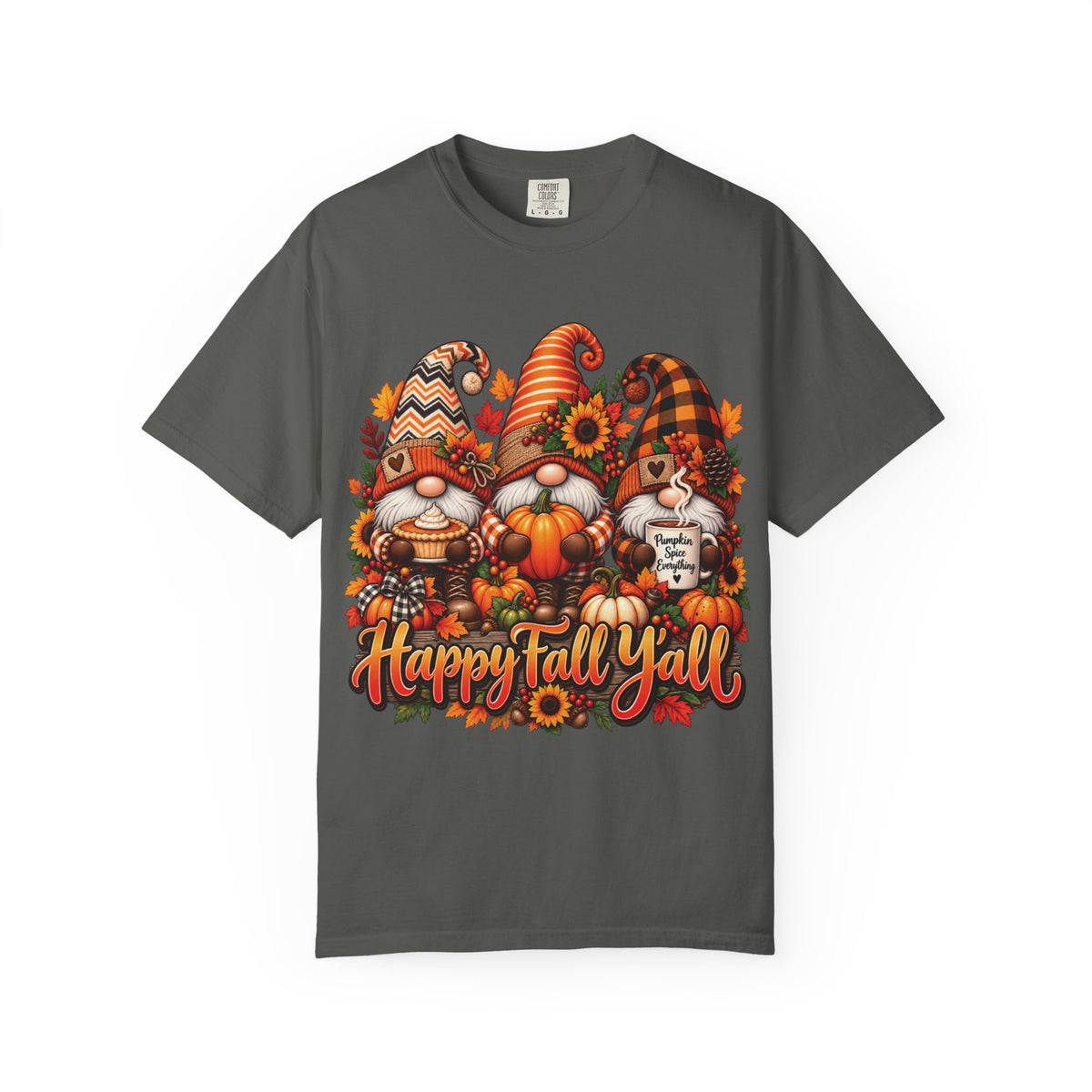 Happy Fall Y'all Gnomes T-Shirt | Autumn Pumpkin Sunflower Tee