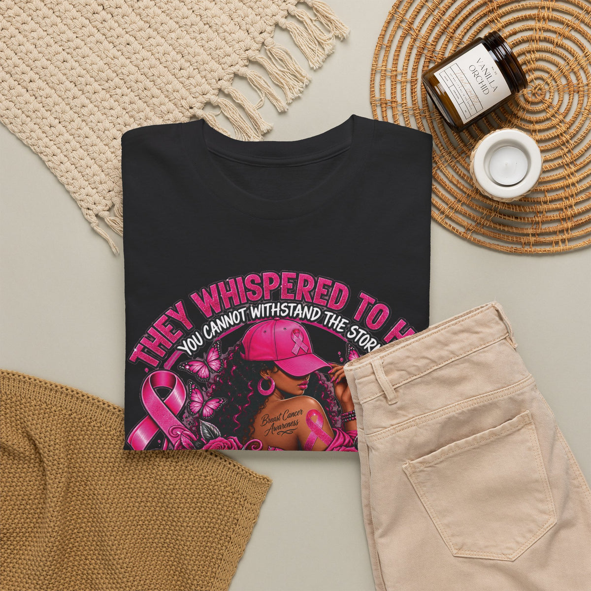I Am the Storm Breast Cancer Awareness T-Shirt | Warrior Rhino Design, Pink Ribbons
