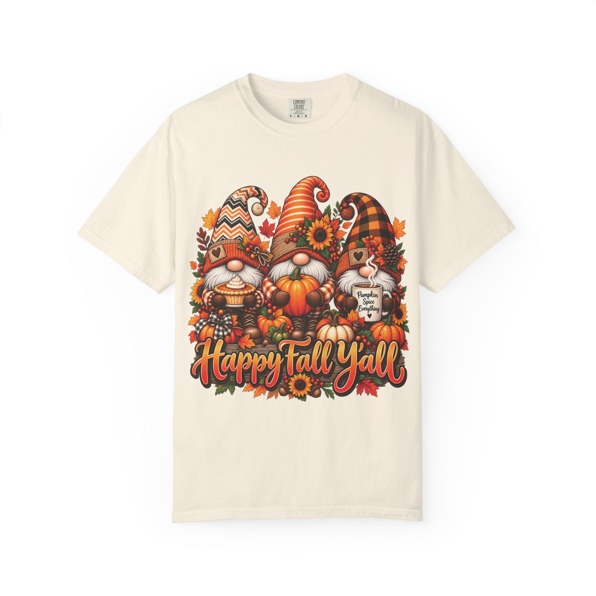 Happy Fall Y'all Gnomes T-Shirt | Autumn Pumpkin Sunflower Tee